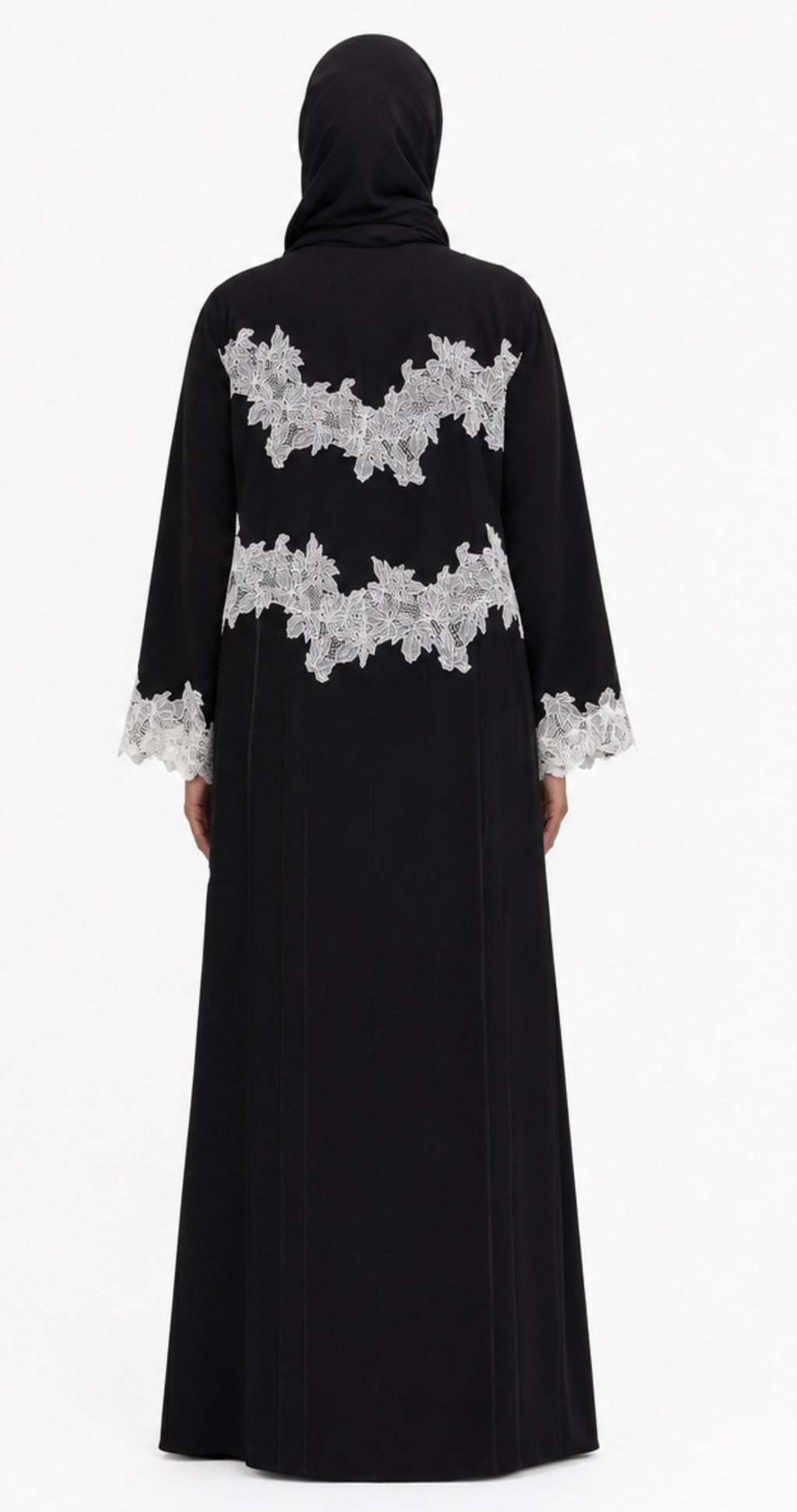 LACE PANEL ABAYA (PRE-ORDER)