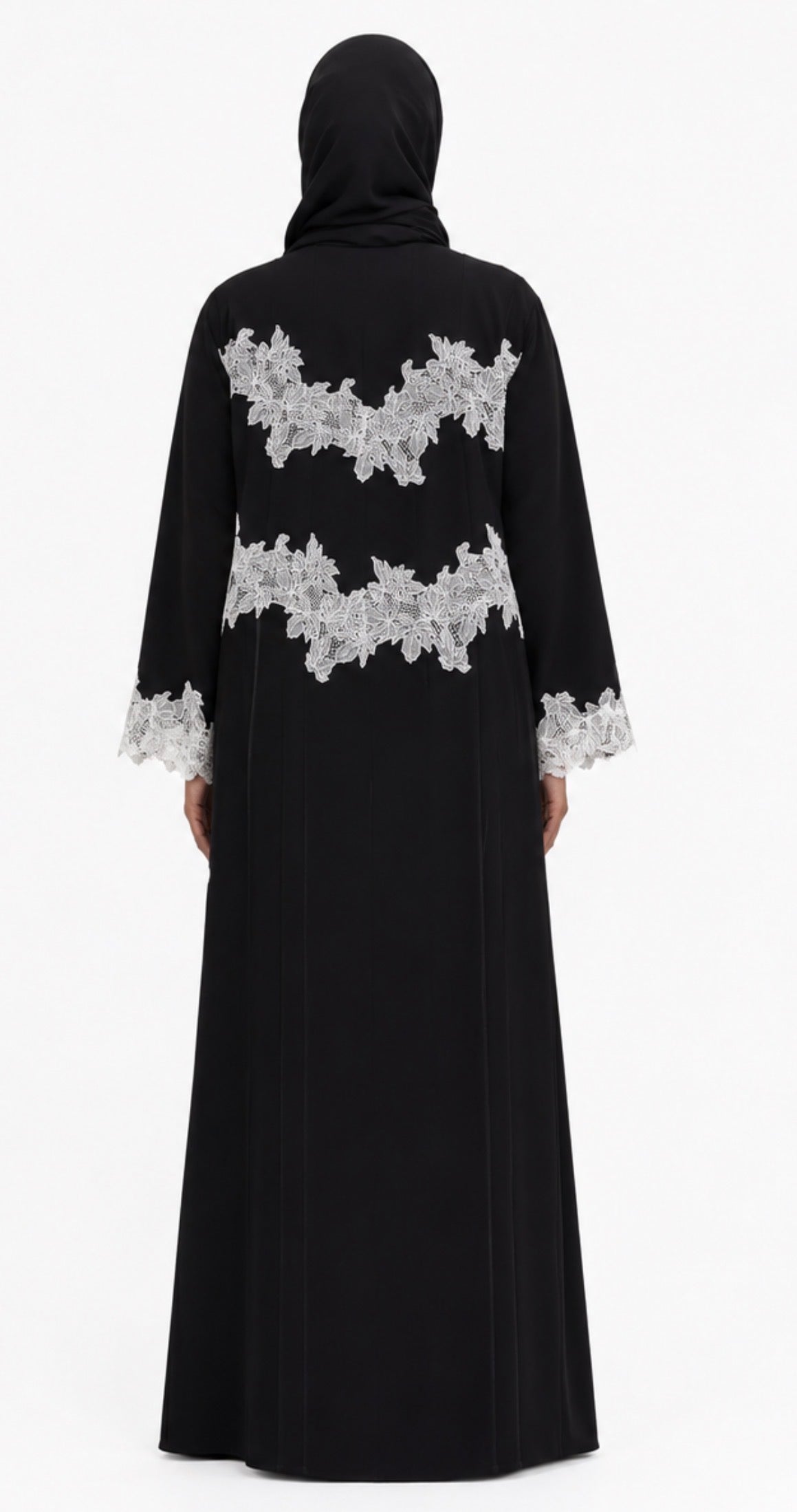 LACE PANEL ABAYA (PRE-ORDER)